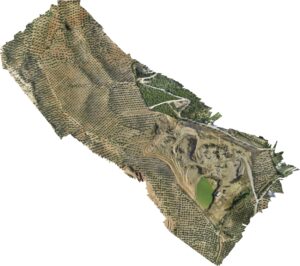 Mapa digital de una zona de olivos en la provincia de Jaén.