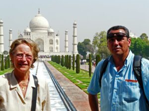Mar Cano y Antonio Sabater durante un viaje a la India.