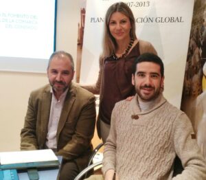 Isabel Cano, José Antonio La Cal y Antonio Jesús Pérez, socios de 'Bioliza'