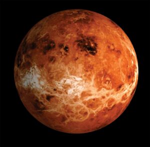 Imagen de Venus, planeta donde la temperatura de su superficie supera los 450 grados 