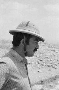 Arturo Ruiz en 1980, en las excavaciones de Cazalilla.