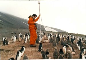 Ibañez, en la Antártida, en 1988.