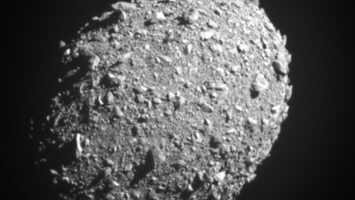 Imagen del asteroide Dimorfo pocos segundos antes del impacto. Crédito: NASA/Johns Hopkins APL.