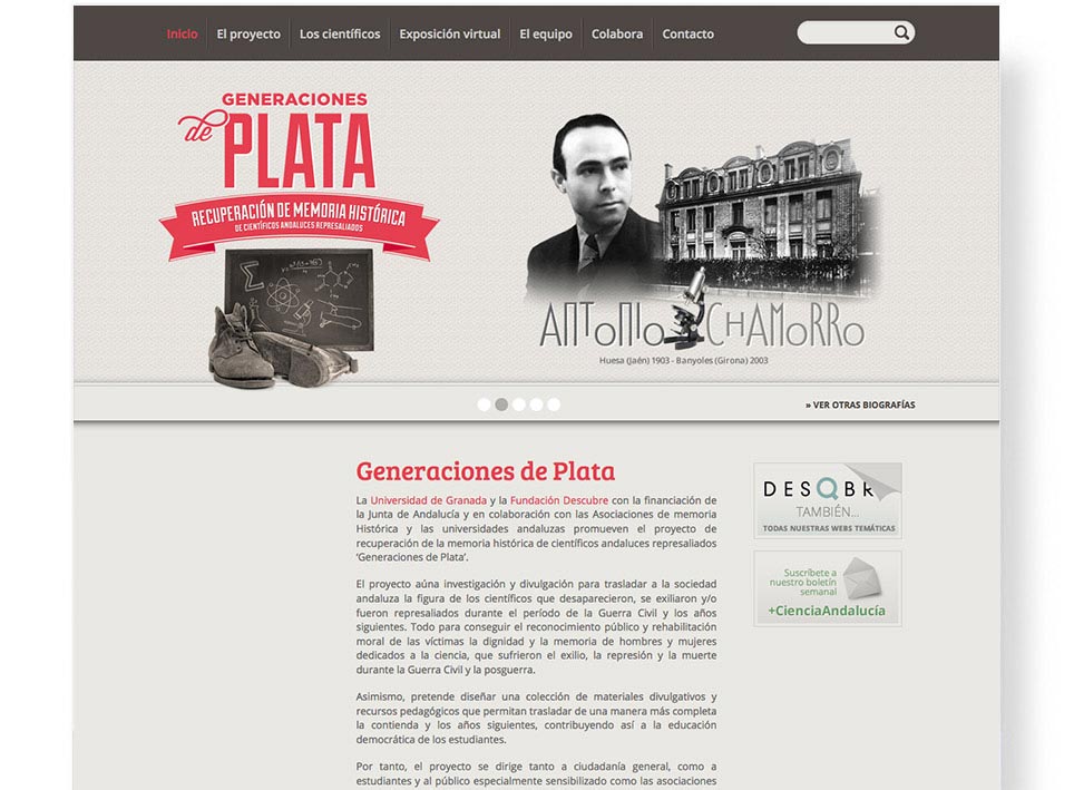 Captura web de Generaciones de Plata
